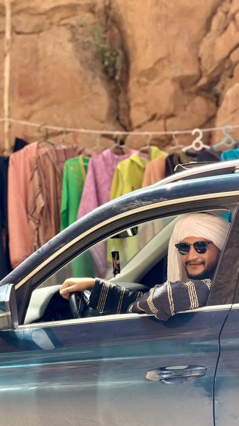 Abdel at a roadside local stop during a Morocco road journey